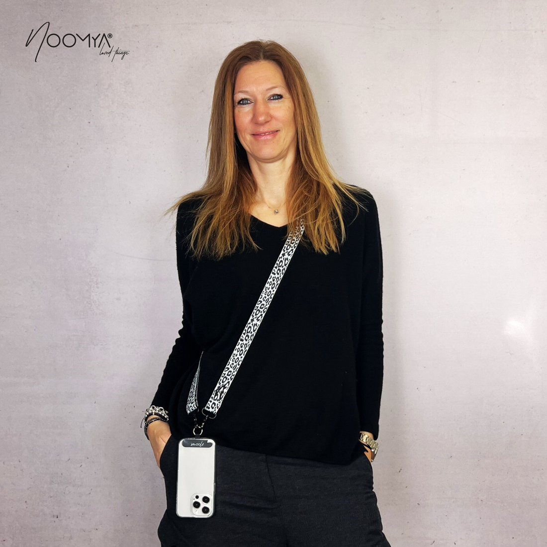 Wide woven phone strap to change - Midnight Star