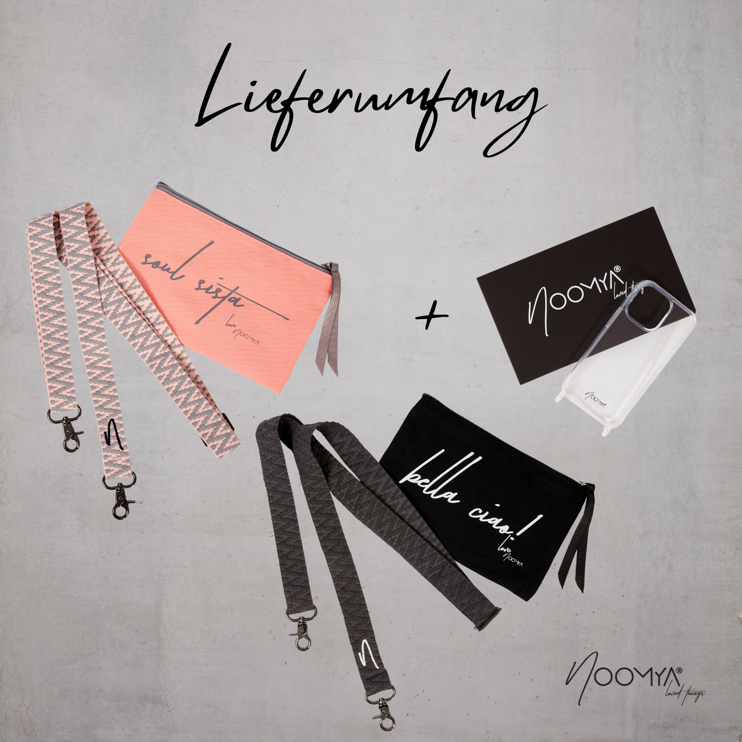 Style Bundle zum Wechseln aus 2 Handybänder + Handyhülle | Sweet Grey & Phantom Grey