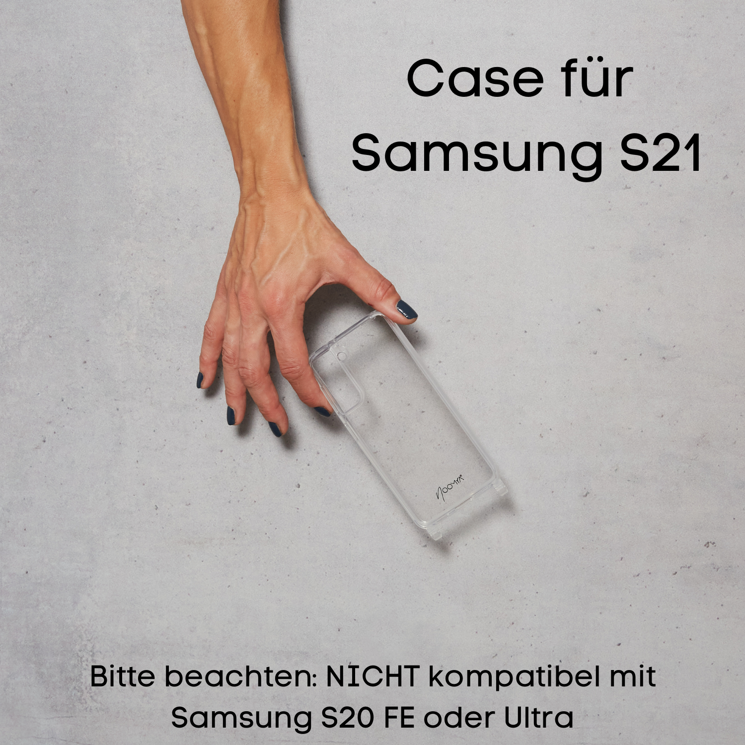 Handyhülle für Samsung S21 er Modelle mit Ösen für Handyketten &amp; Handybänder | transparent