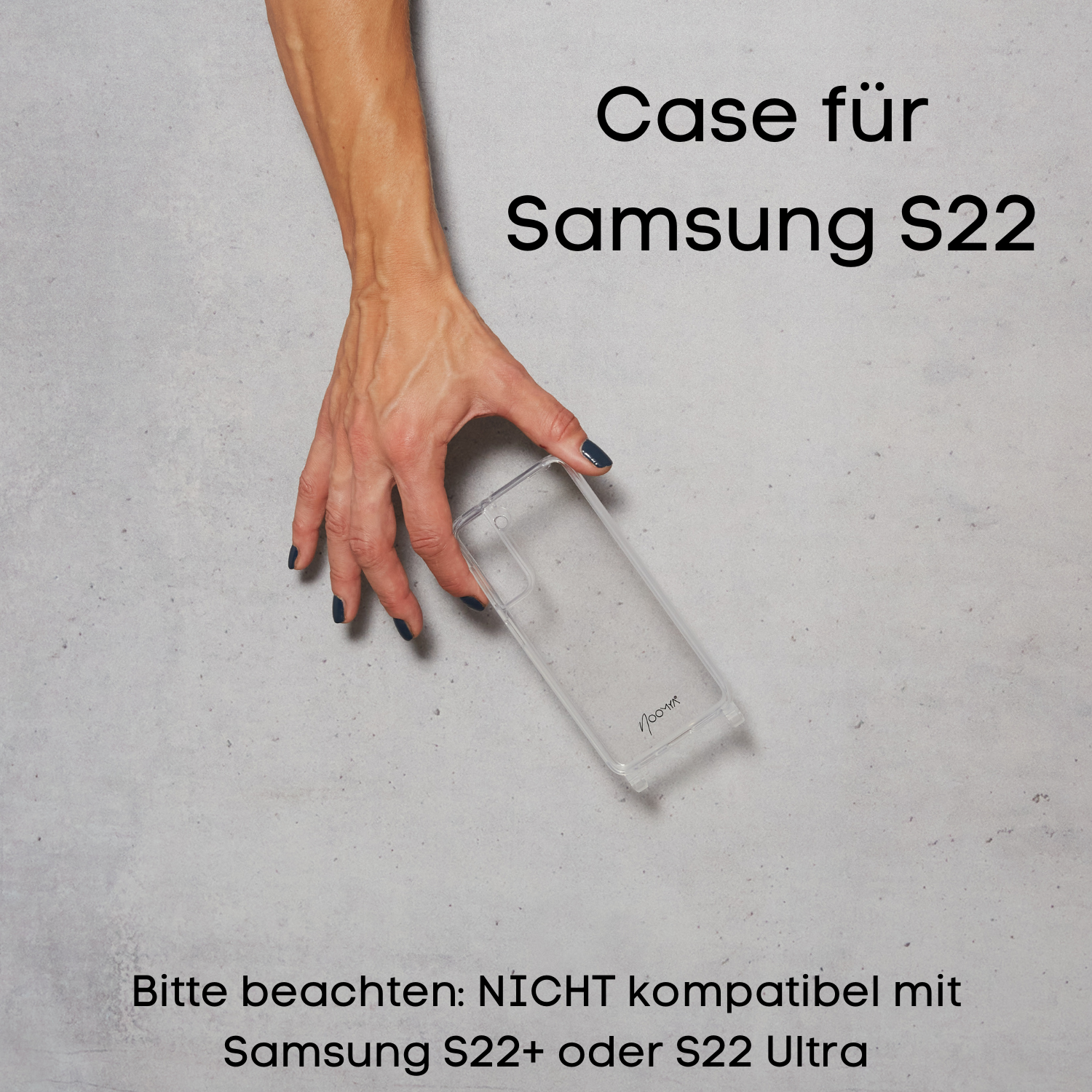 Handyhülle für Samsung S22 mit Ösen für Handyketten &amp; Handybänder | transparent
