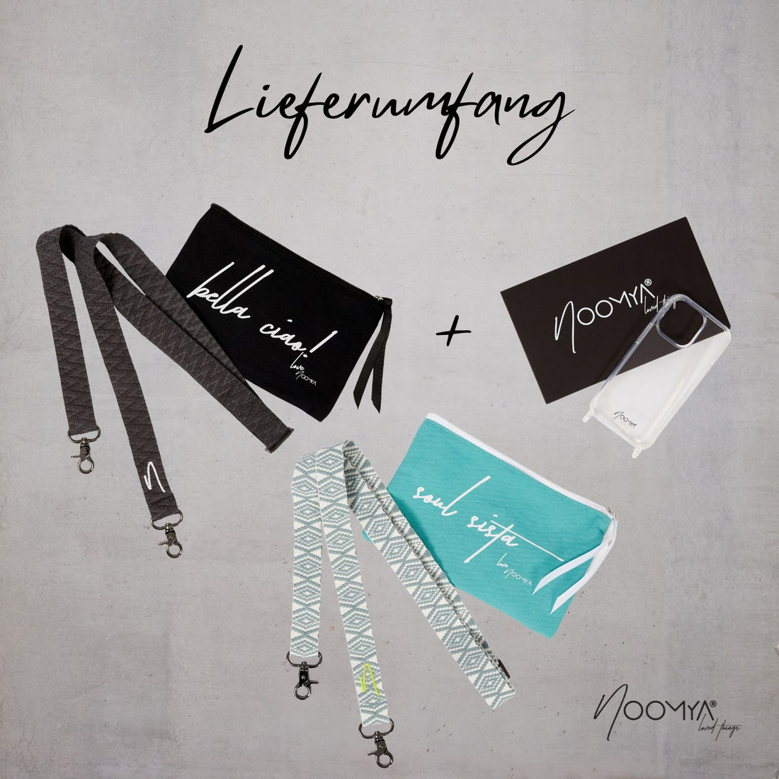 Style Bundle zum Wechseln aus 2 Handybänder + Handyhülle | Sea Salt & Phantom Grey