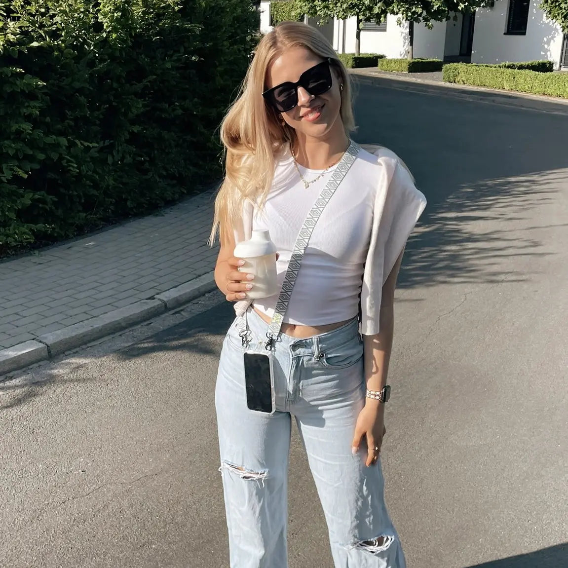 Style Bundle zum Wechseln aus 2 Handybänder + Handyhülle | Sea Salt & Phantom Grey