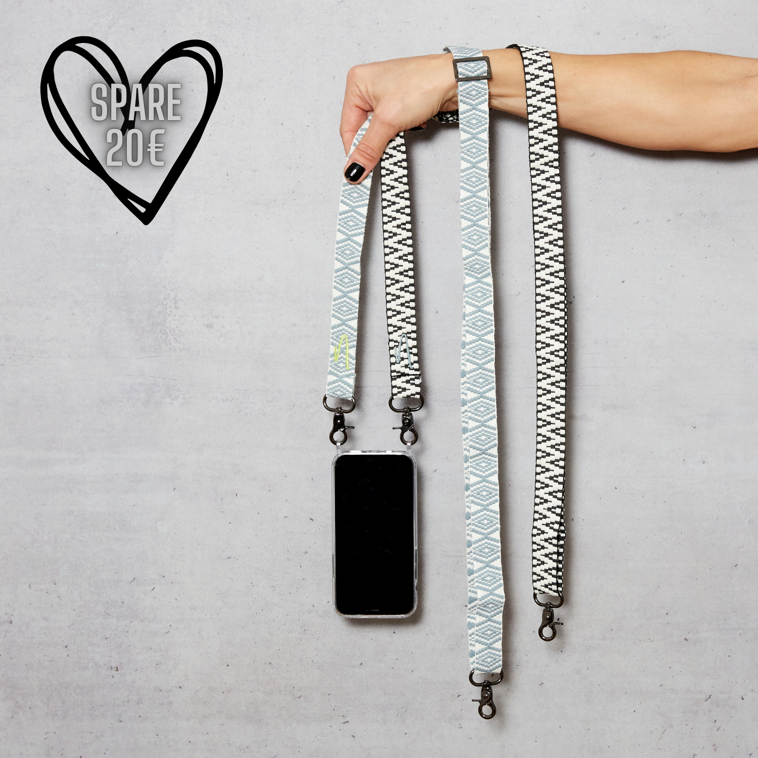 Handyband Style Bundle | Spare 20€ im Set aus 2 breiten Handybändern zum  Wechseln & 1 Handyhülle | NOOMYA – NOOMYA
