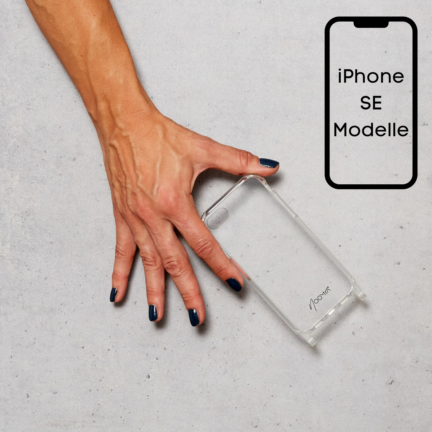 handyhülle se Handyhülle für iPhone SE Modelle mit Ösen für Handyketten & Handybänder |  transparent | NOOMYA – NOOMYA
