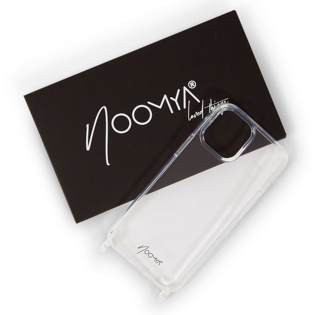 Handyhülle für iPhone 12 Pro MAX mit Ösen für Handyketten & Handybänder | transparent | NOOMYA
