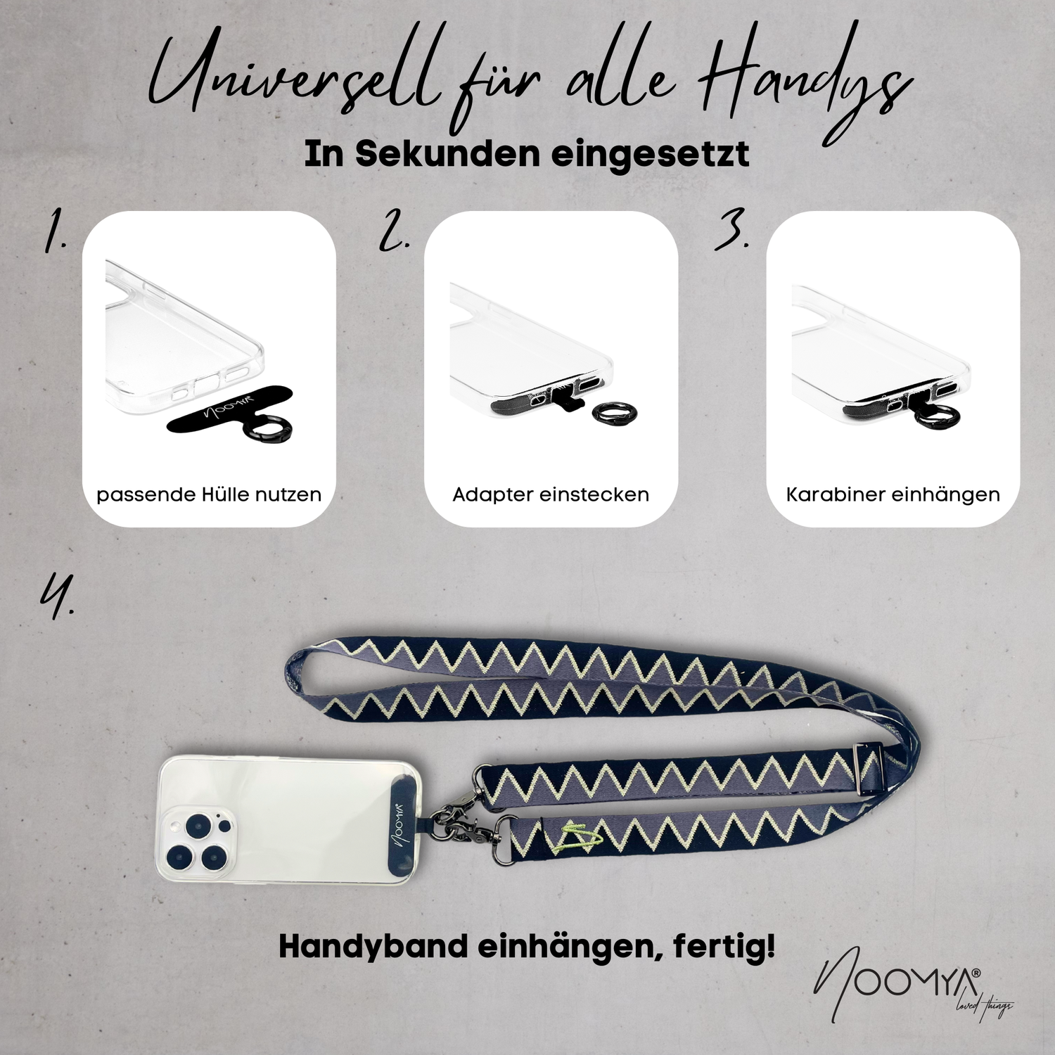 Handyband Moon Safari universell für alle Smartphone Modelle, einfach eingehängt
