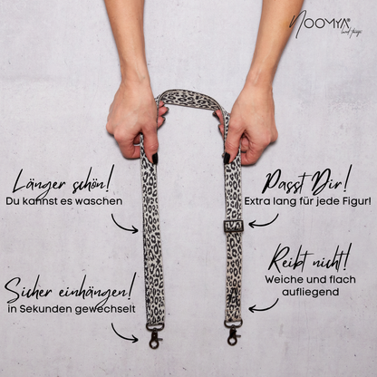 Breites Handyband | universal für alle Handymodelle inkl Adapter | Dein stylisher Begleiter | Wild Soul Leo - Ghost Grey