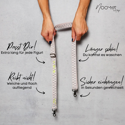 Wide woven phone strap - Sweet Grey LIMITED EDITION