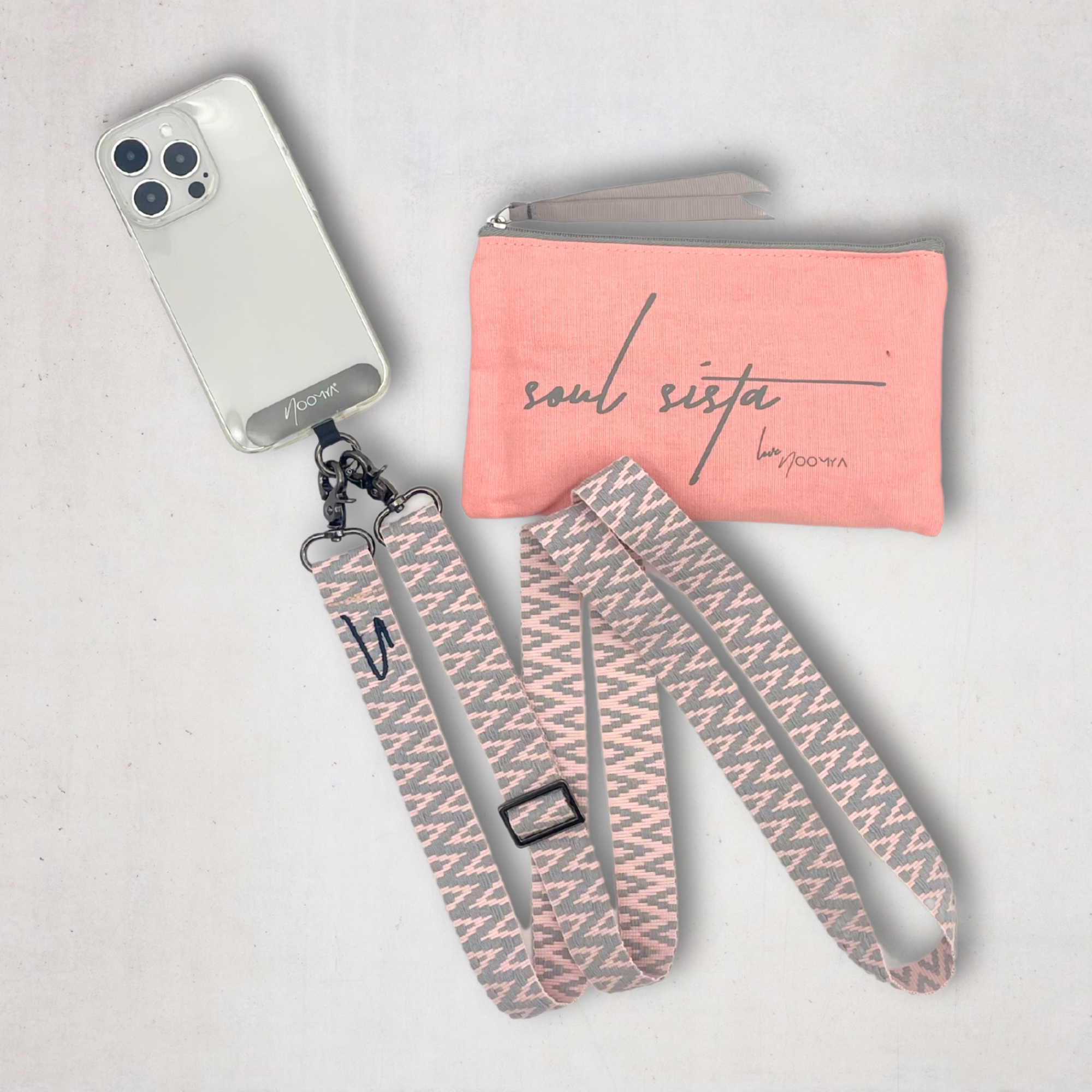 Wide interchangeable phone strap - Sweet Grey