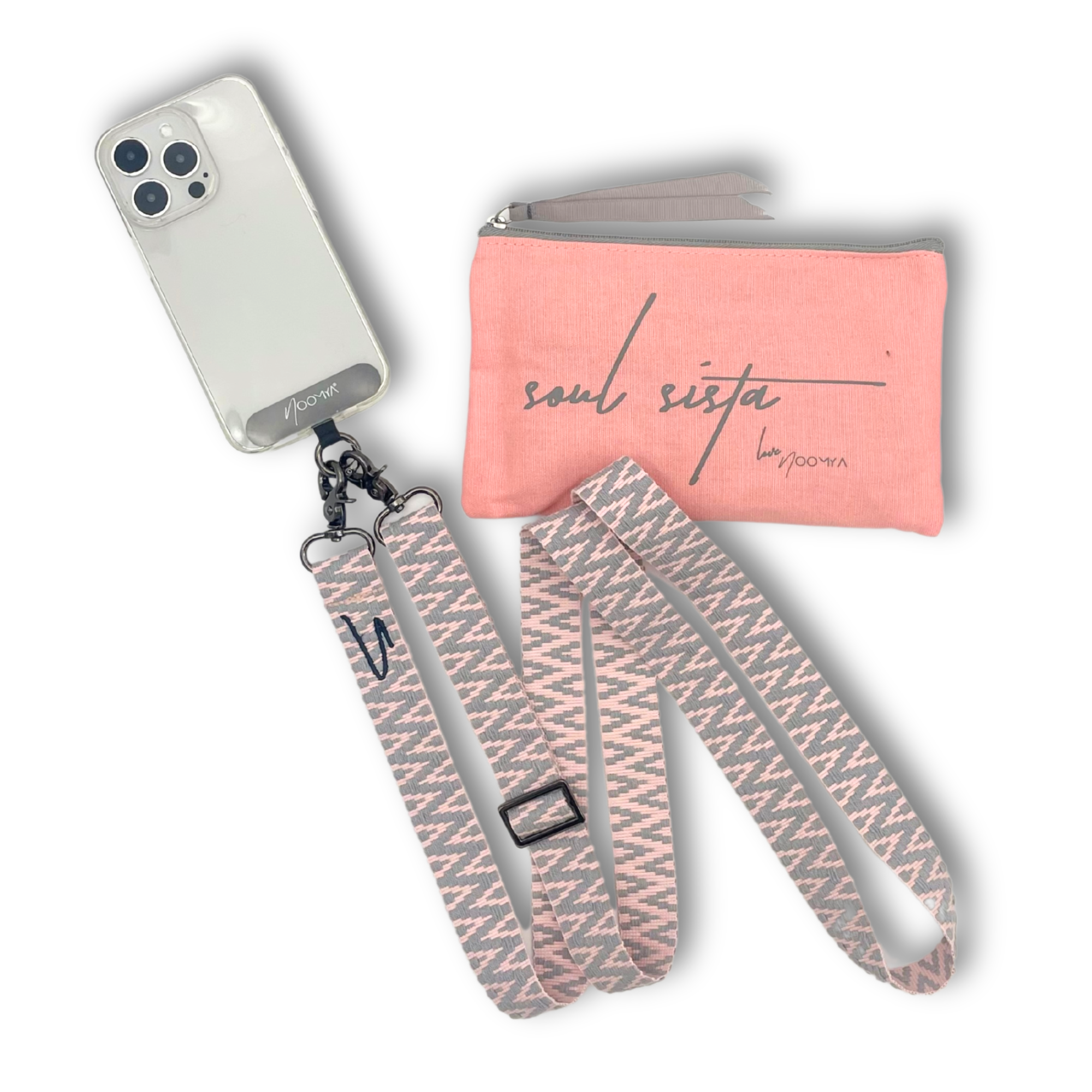 Wide interchangeable phone strap - Sweet Grey