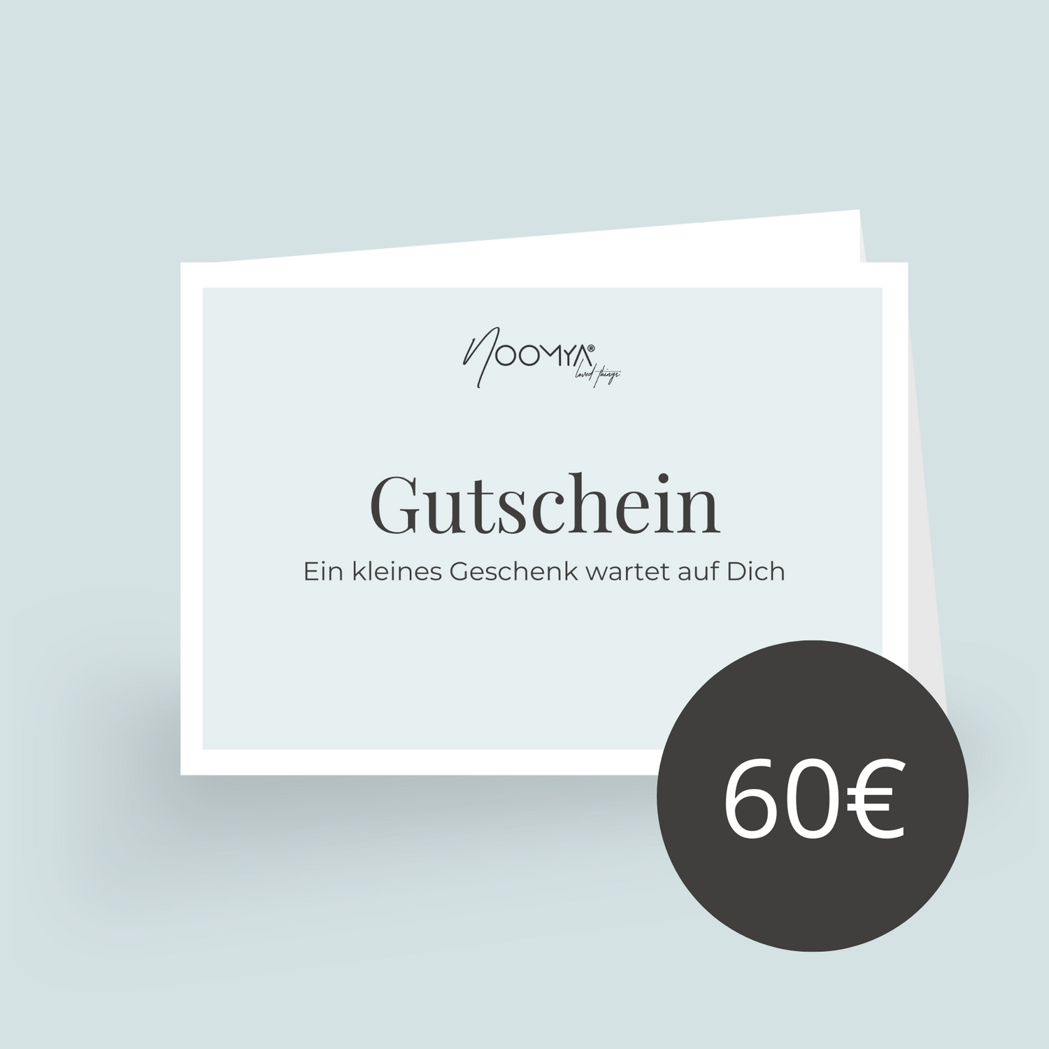 NOOMYA Geschenk- Gutschein zum Ausdrucken