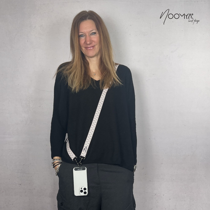 Wide woven phone strap - Sweet Grey LIMITED EDITION