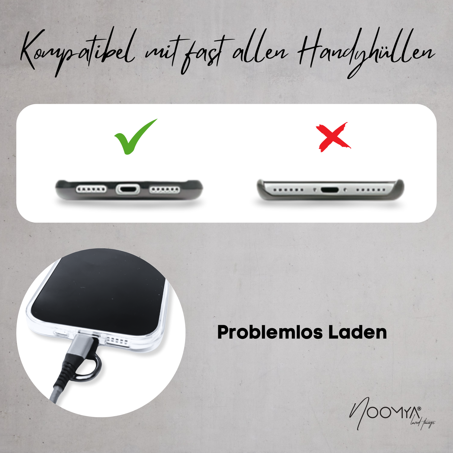 Breites Handyband | universal für alle Handymodelle inkl Adapter | Dein stylisher Begleiter | Wild Soul Leo - Ghost Grey