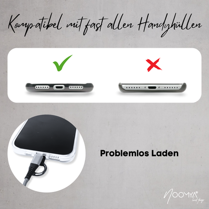 Breites Handyband | universal für alle Handymodelle inkl Adapter | Dein stylisher Begleiter | Phantom Grey