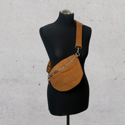 Crossbody Tasche vegan - Cognac