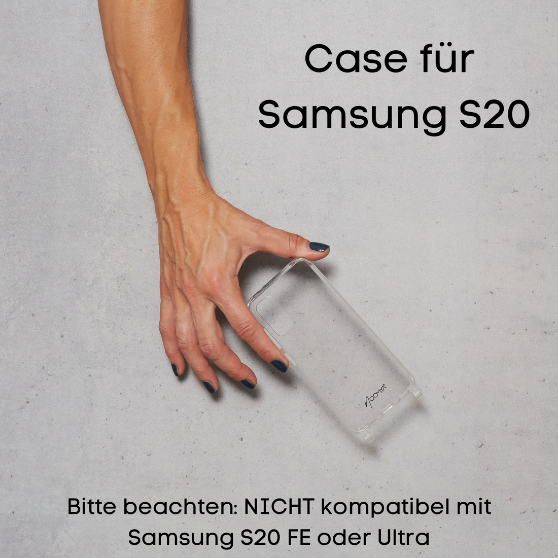 Phone case with eyelets for cell phone chains - Samsung S20