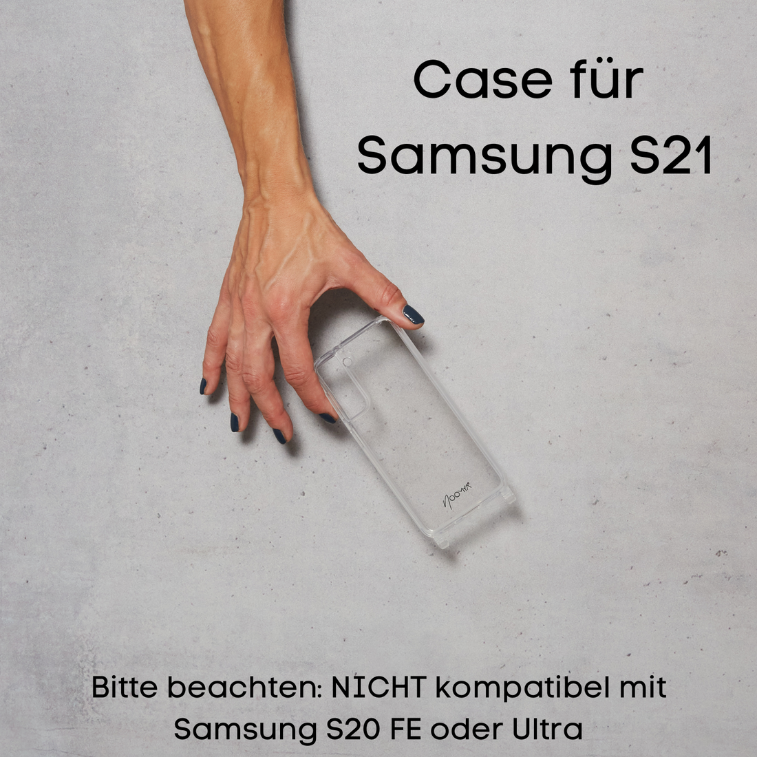 Handyhülle für Samsung S21 er Modelle mit Ösen für Handyketten & Handybänder | transparent