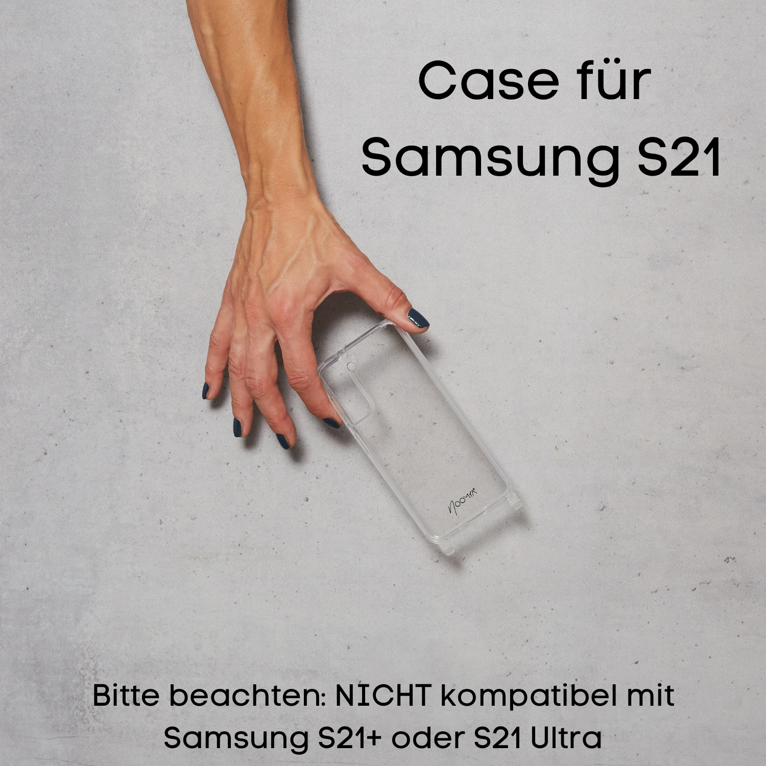 Handyhülle für Samsung S21 mit Ösen für Handyketten &amp; Handybänder | transparent