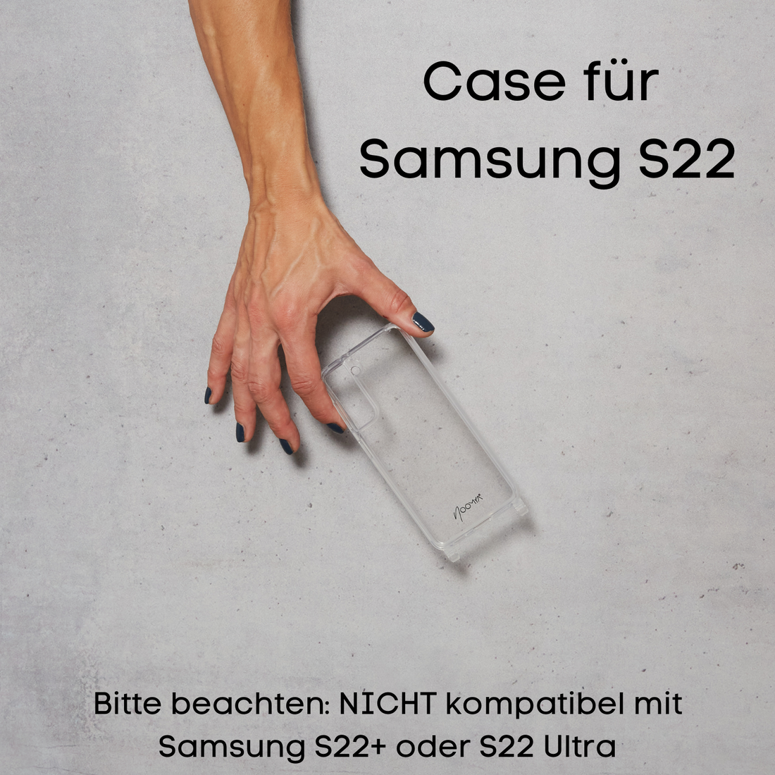 Handyhülle für Samsung S22 mit Ösen für Handyketten & Handybänder | transparent