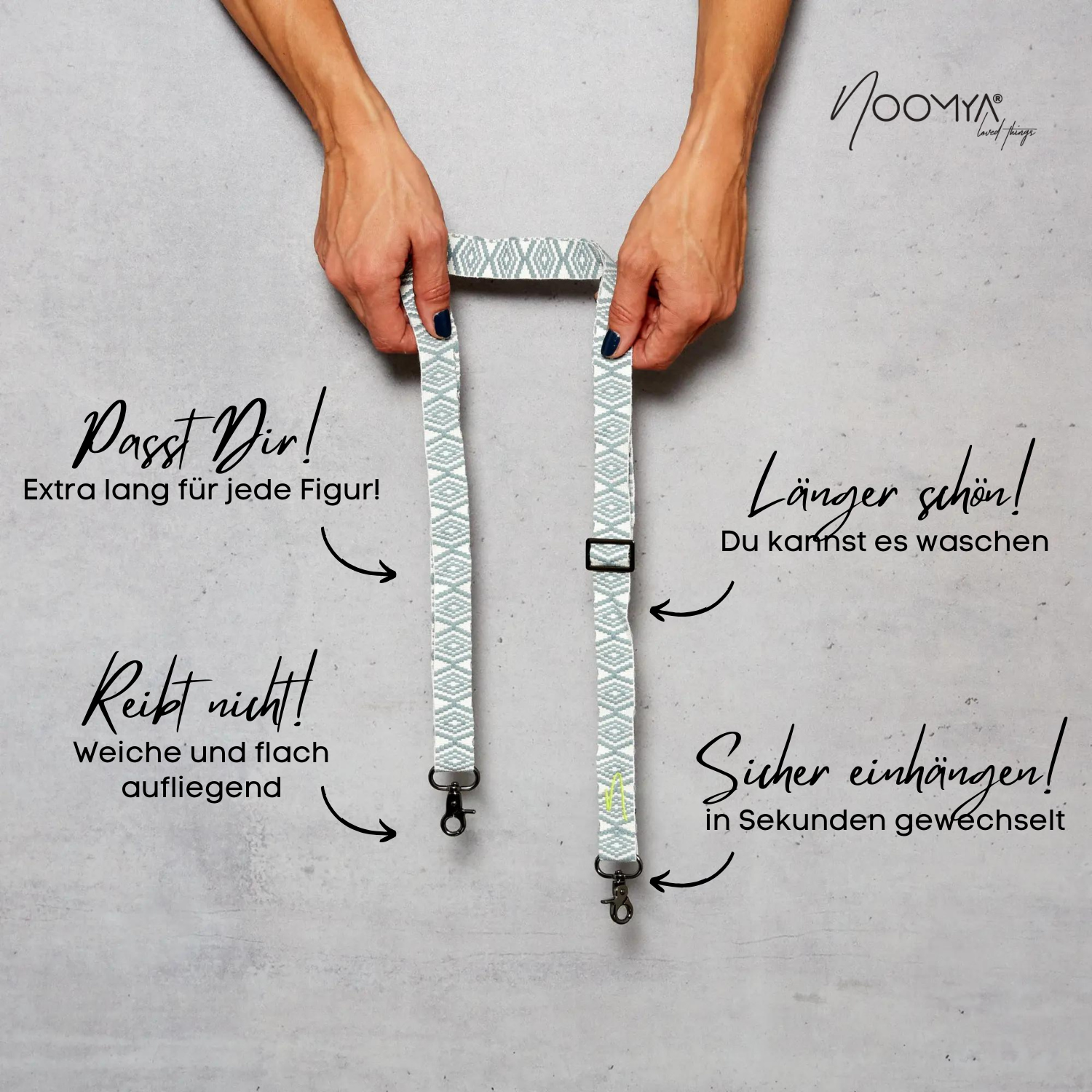 Set wide phone strap + cell phone case - Sea Salt