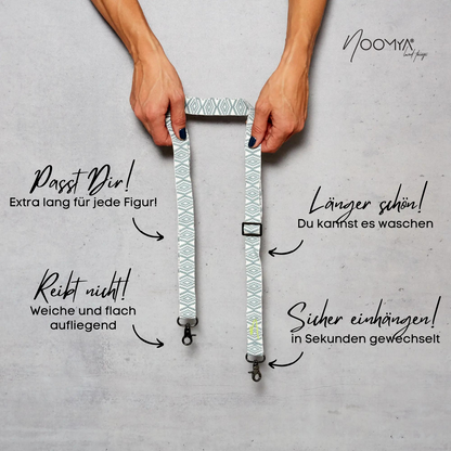 Set wide phone strap + cell phone case - Sea Salt