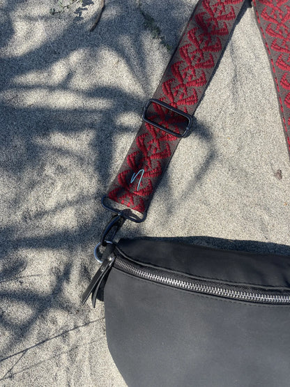 Tasche / Crossbody Bag mit wechselbarem Taschengurt | Black Mamba | vegan