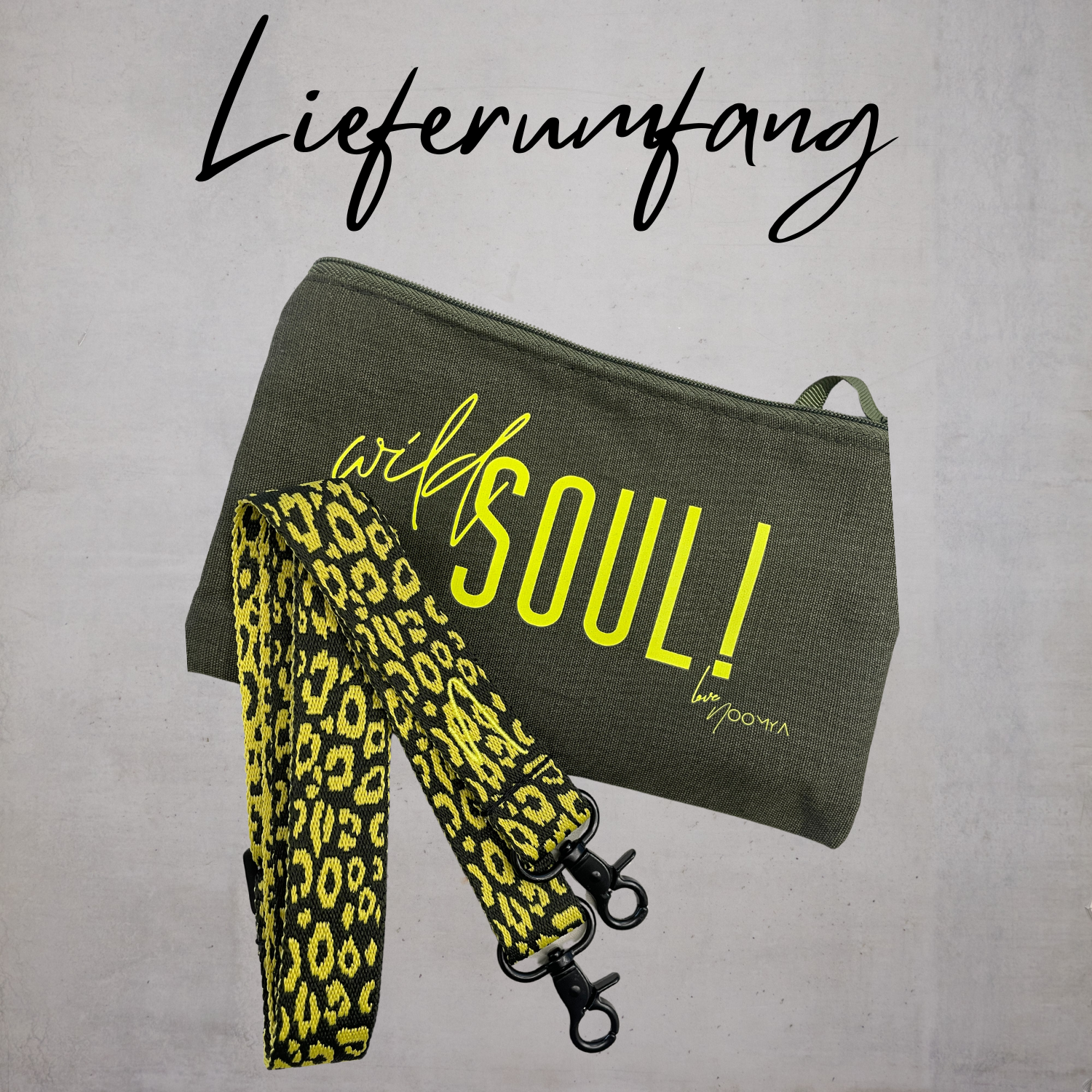 Breites Handyband | universal für alle Handymodelle | Dein stylisher Begleiter | Wild Soul Leo - Green Hope