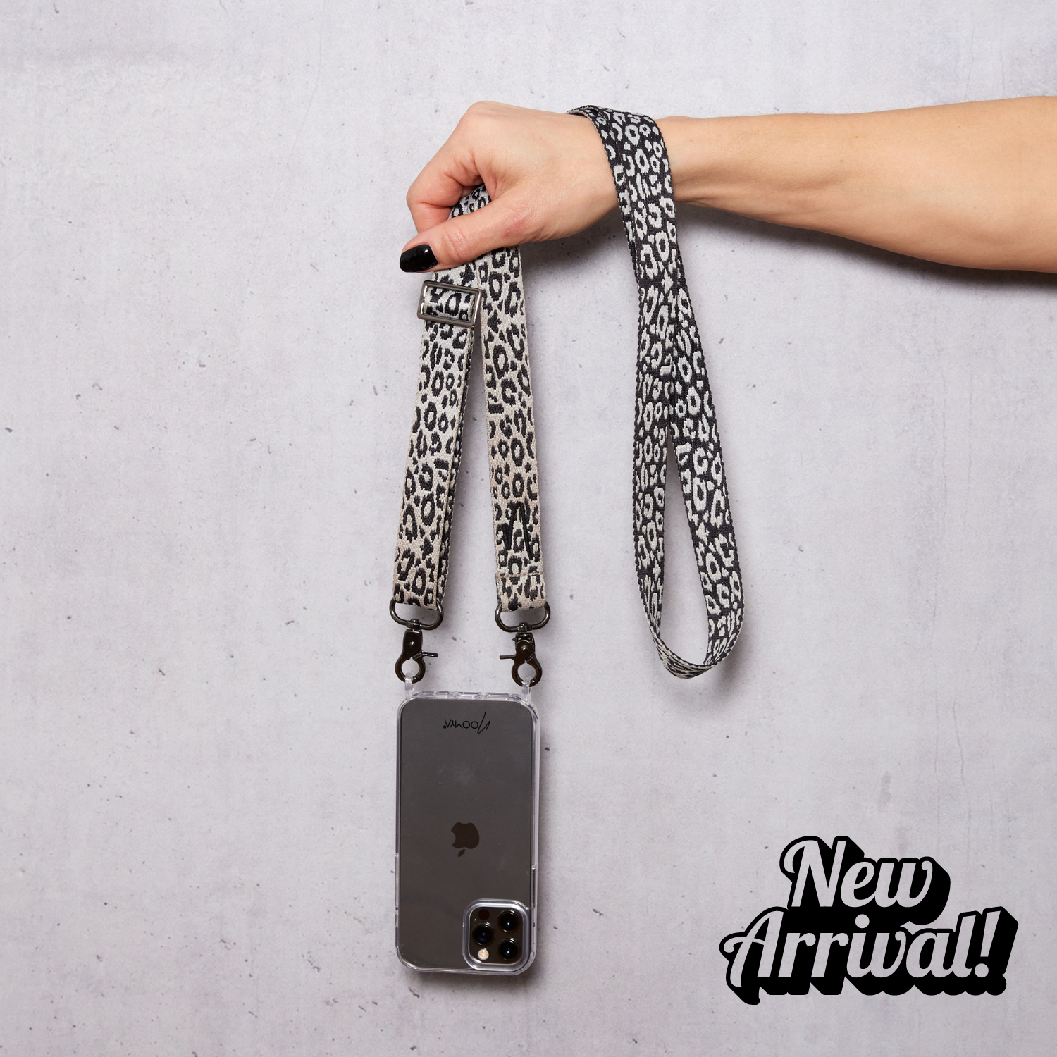 Handyband Mit Klebepatch – Haltegurt & Schlüsselband Für Alle Smartphones Mit Vollhülle (4 Stück, Schwarz)