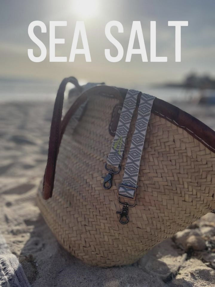 Wide woven phone strap - Sea Salt