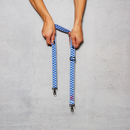 Wide woven phone strap - True Blue