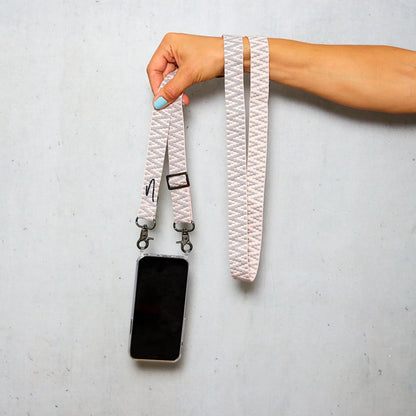 Wide Cell Phone Strap &amp;amp; Case Set - Sweet Grey