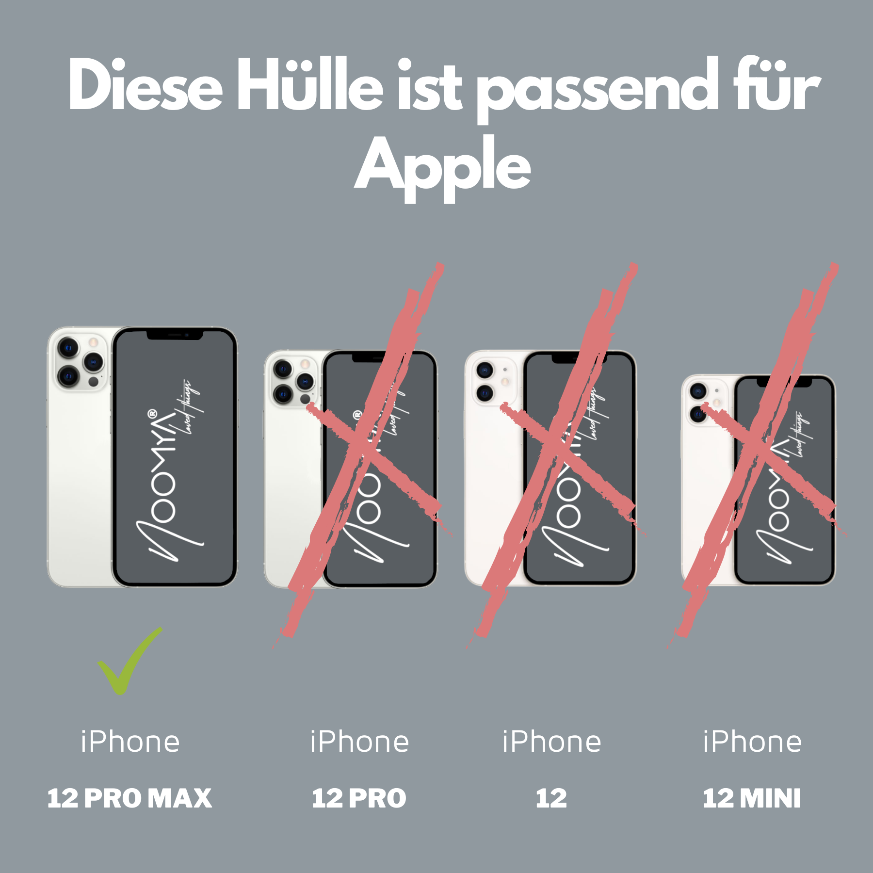 Handyhülle mit Ösen für Handyketten - iPhone 12 Pro Max