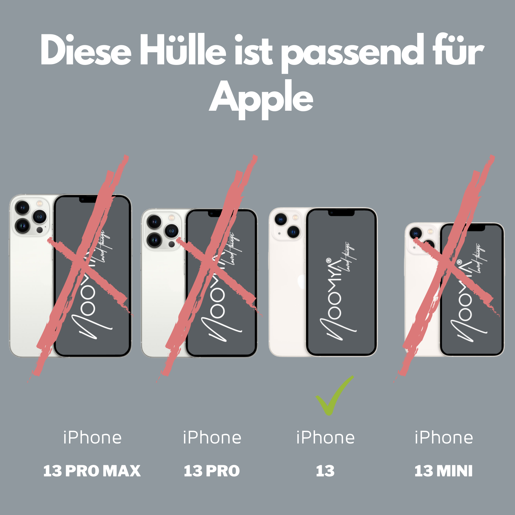 Handyhülle für iPhone 13 mit Ösen für Handyketten &amp; Handybänder | transparent