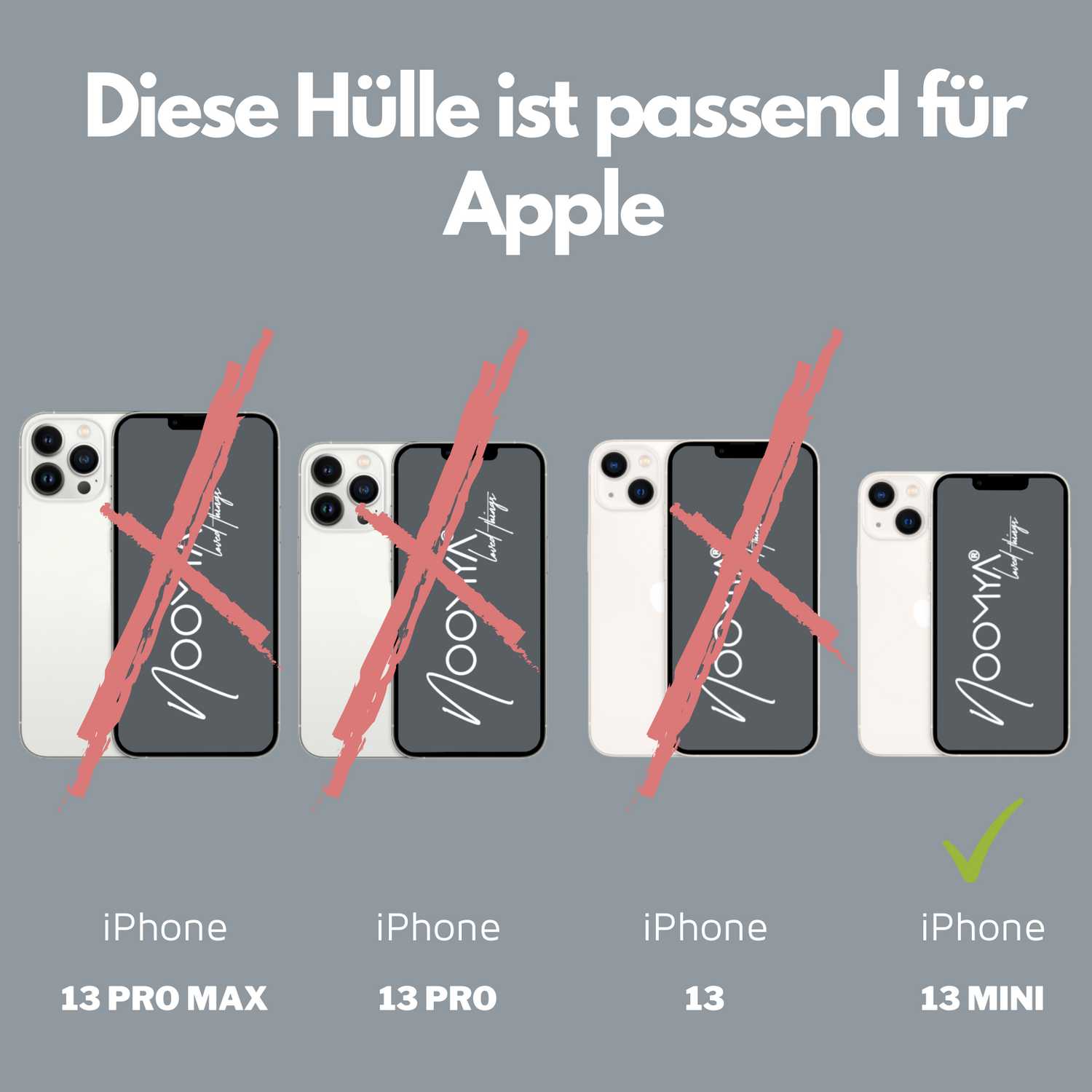Handyhülle für iPhone 13 MINI mit Ösen für Handyketten &amp; Handybänder | transparent