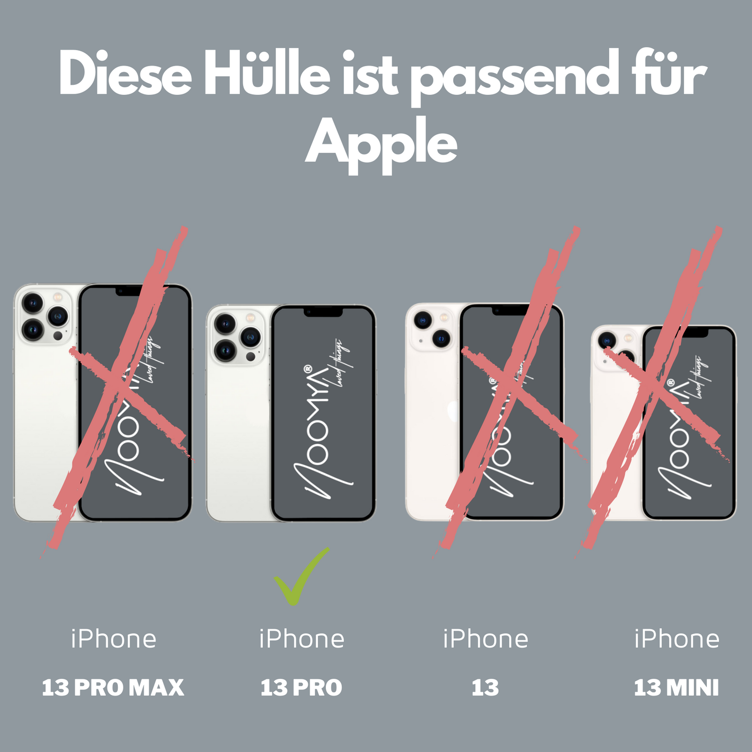 Handyhülle für iPhone 13 Pro mit Ösen für Handyketten &amp; Handybänder | transparent